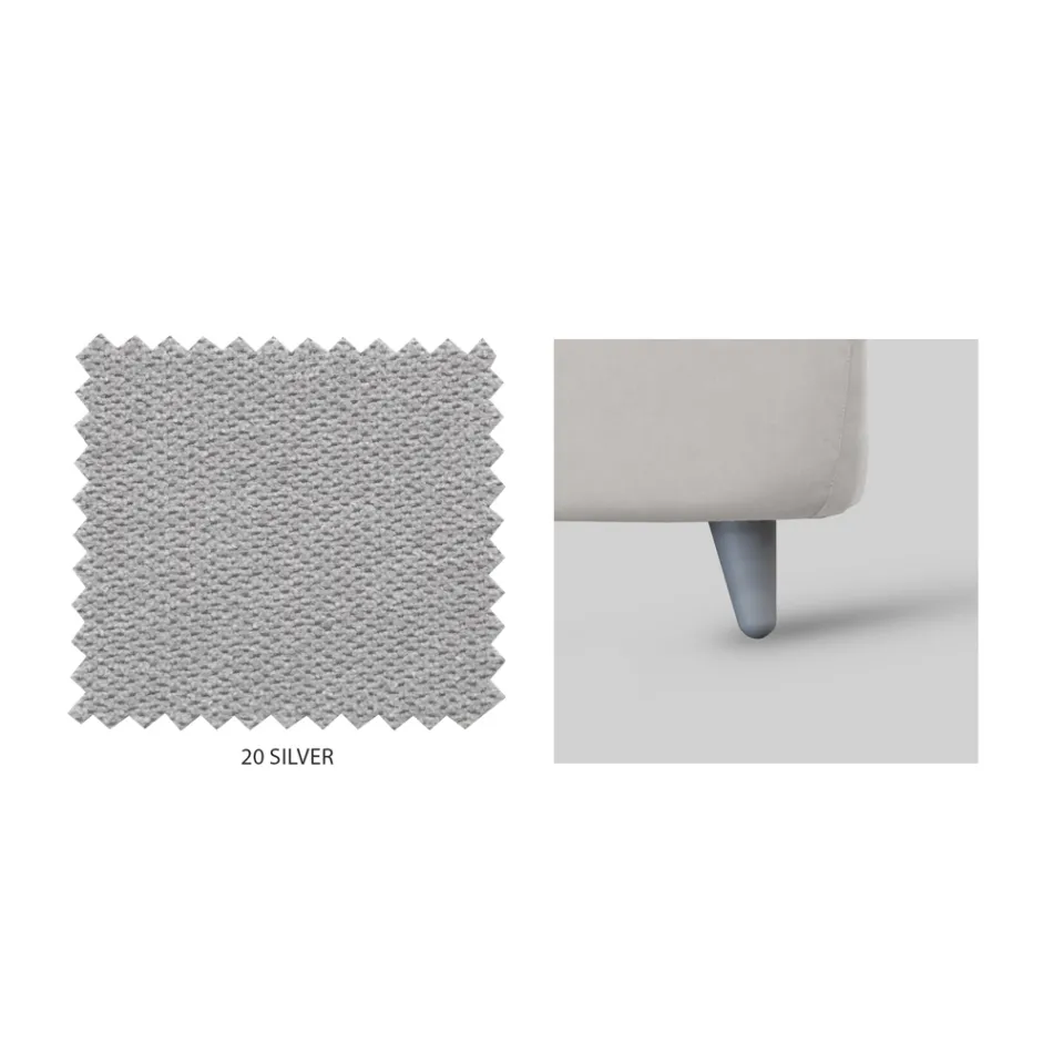 Krevat dopio i veshur me susta me ruajtje opsionale Prodhuar në Itali - Akira Viadurini