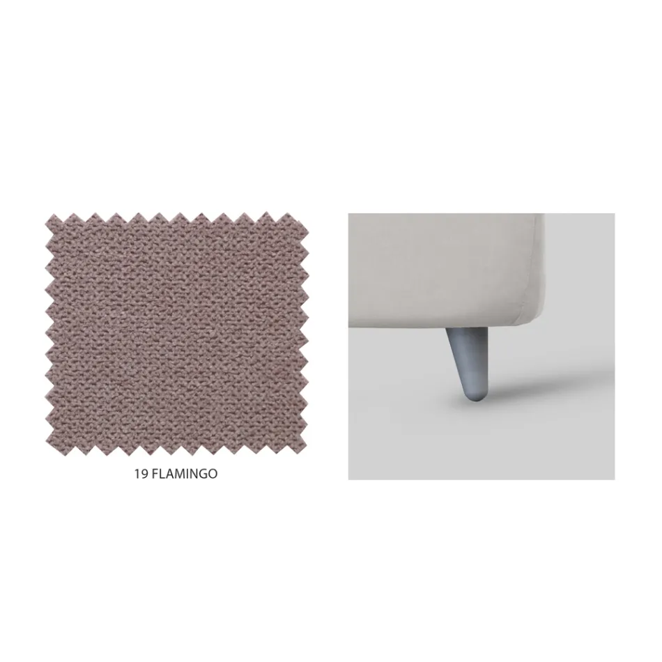 Krevat dopio i veshur me susta me ruajtje opsionale Prodhuar në Itali - Akira Viadurini