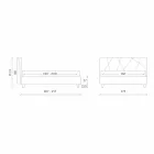 Shtrati dopio i veshur me susta me kontejner pëlhure të bërë në Itali - guralecë Viadurini