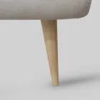 Krevat dopio i veshur me susta me dyshek dhe 2 komodina Prodhuar në Itali - Rolly Viadurini