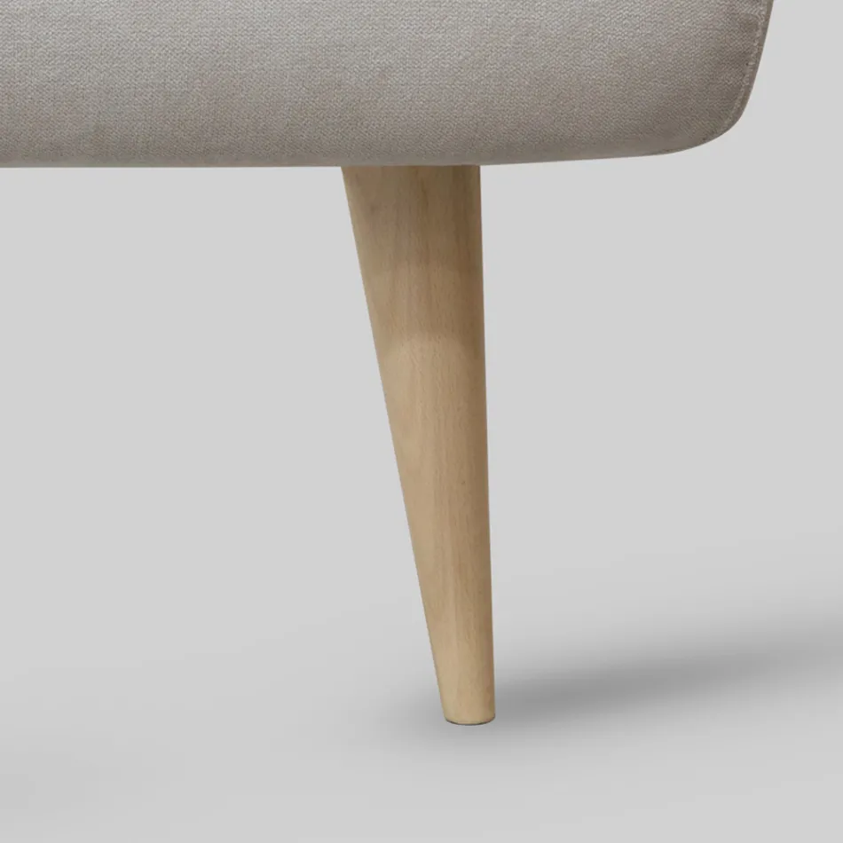 Krevat dopio i veshur me susta me dyshek dhe 2 komodina Prodhuar në Itali - Rolly Viadurini