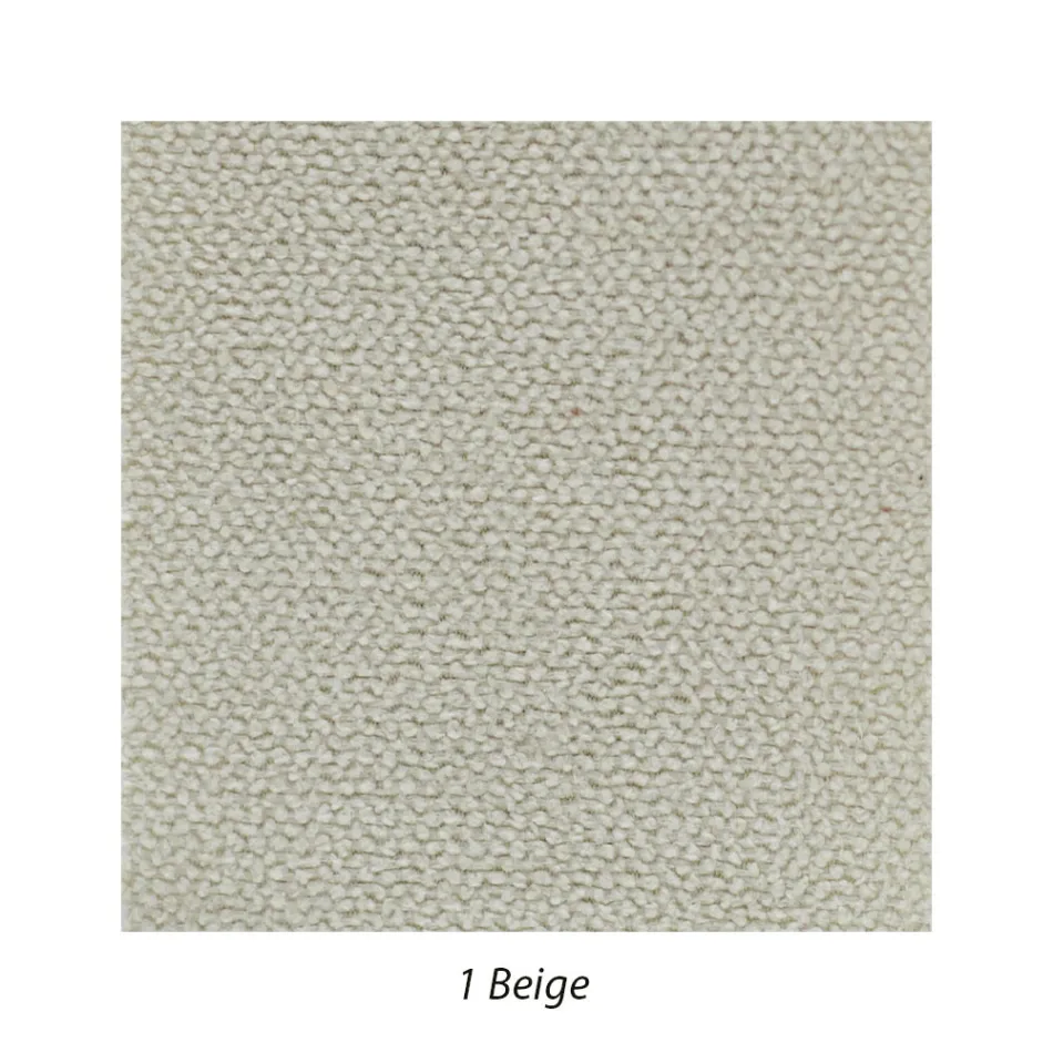 Krevat dopio i veshur me susta me dyshek dhe 2 komodina Prodhuar në Itali - Rolly Viadurini