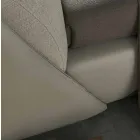 Shtrati dyshe i mbushur dhe i mbuluar me pëlhurë dhe lëkurë të prodhuar në Itali - Lula Viadurini