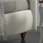 Lëkurë imituese shtrat i dyfishtë i veshur me susta me kuti 160x190 / 200 cm Agly Viadurini