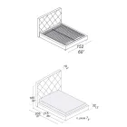 Krevat dopio i veshur me susta i mbuluar me pëlhurë ose lëkurë - Celebre Viadurini