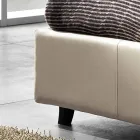 Imitim krevat dopio prej lëkure me kuti ashensori 160x190 / 200 cm Mia Viadurini