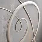 krevat dopio në hekur të farkëtuar me dekorimin e trefishtë të trefishtë Athena Viadurini