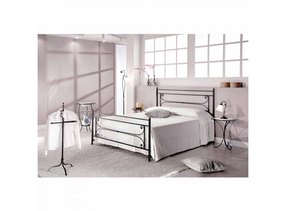 krevat dopio në hekur të farkëtuar me arsye artizanale Evelyn Viadurini