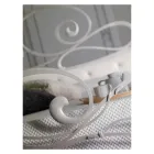 Krevat dopio hekuri me këmbe të koordinuar Prodhuar në Itali - Laser Viadurini