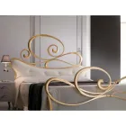 Krevat dopio hekuri me këmbe të koordinuar Prodhuar në Itali - Laser Viadurini