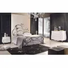 krevat dopio hekuri me headboard në teh të falsifikuar Allison Viadurini