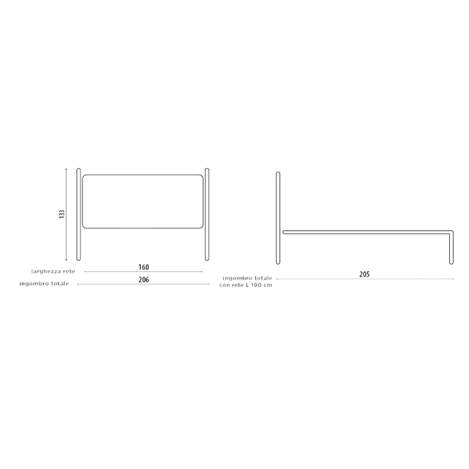 Krevat dopio me hekur dhe lëkurë të vërtetë, 2 komodina dhe dyshek - arsye Viadurini