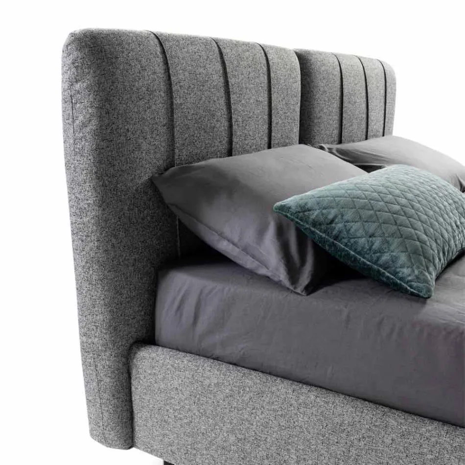 Shtrati pëlhurë dyshe me kuti dhe shirita me shirita Bërë në Itali - Nive Viadurini