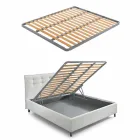 Shtrati pëlhurë dyshe me kuti dhe shirita me shirita Bërë në Itali - Nive Viadurini