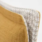 Shtrat dopio në pëlhurë me këmbë metalike prodhuar në Itali - Glorio Viadurini