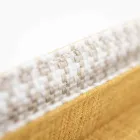 Shtrat dopio në pëlhurë me këmbë metalike prodhuar në Itali - Glorio Viadurini