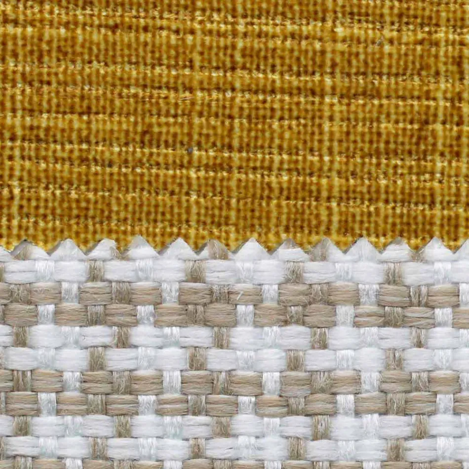 Shtrat dopio në pëlhurë me këmbë metalike prodhuar në Itali - Glorio Viadurini