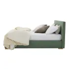 Krevat dopio prej pëlhure ose eko-lëkure me njësi ruajtëse Prodhuar në Itali – Etoile Viadurini