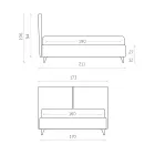Krevat dopio prej pëlhure ose kadife me njësi ruajtëse Prodhuar në Itali - Ernesto Viadurini