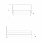 Shtrati dopio modern me bazë të hollë Gaya E Re nga Bolzan Viadurini