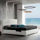 Krevat dopio modern me kuti dhe krevati me tegela - Londër Viadurini