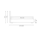Krevat dopio modern me kuti dhe krevati me tegela - Londër Viadurini