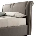 Krevat dopio modern me kuti lëkure rezistente ndaj zjarrit - Ania Viadurini