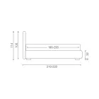 Krevat dopio modern me kuti lëkure rezistente ndaj zjarrit - Ania Viadurini