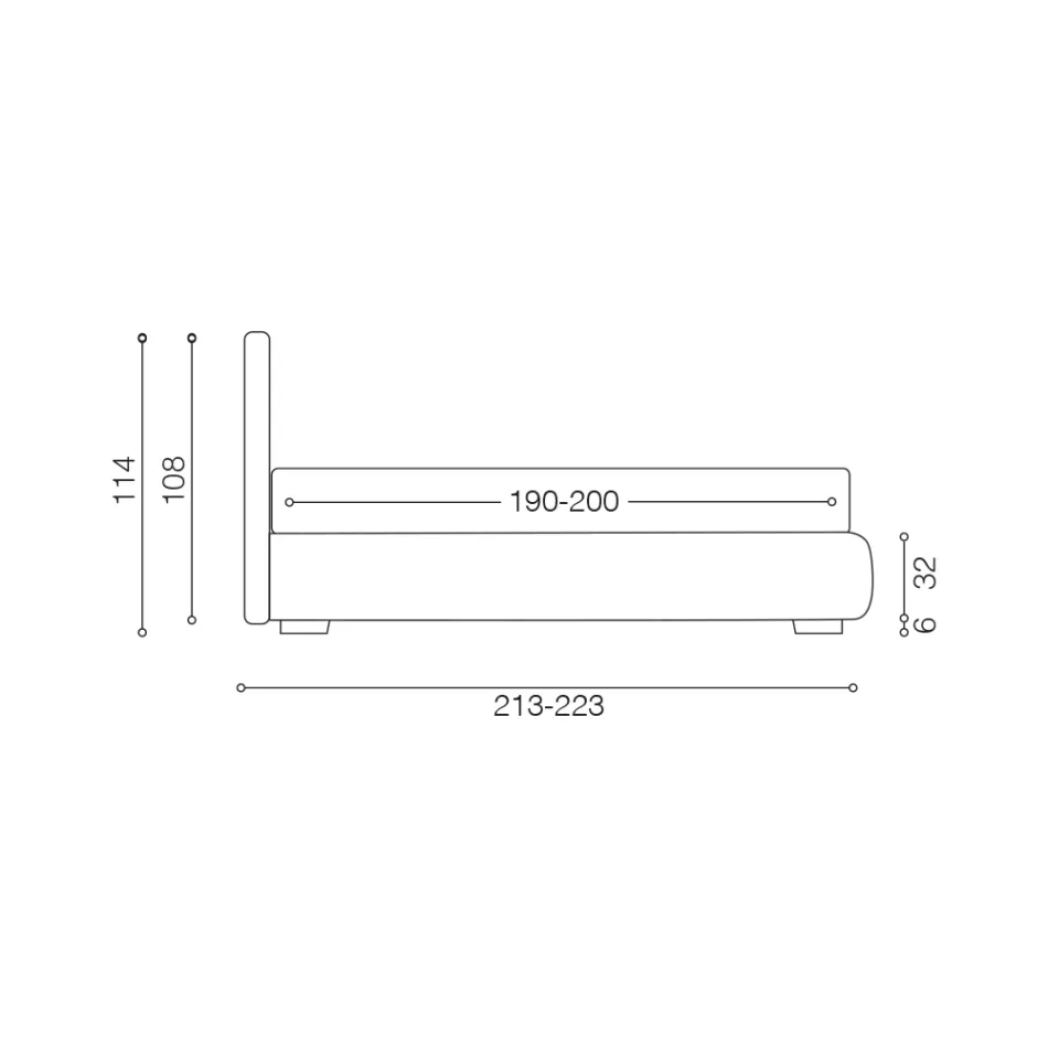 Krevat dopio modern me kuti lëkure rezistente ndaj zjarrit - Ania Viadurini