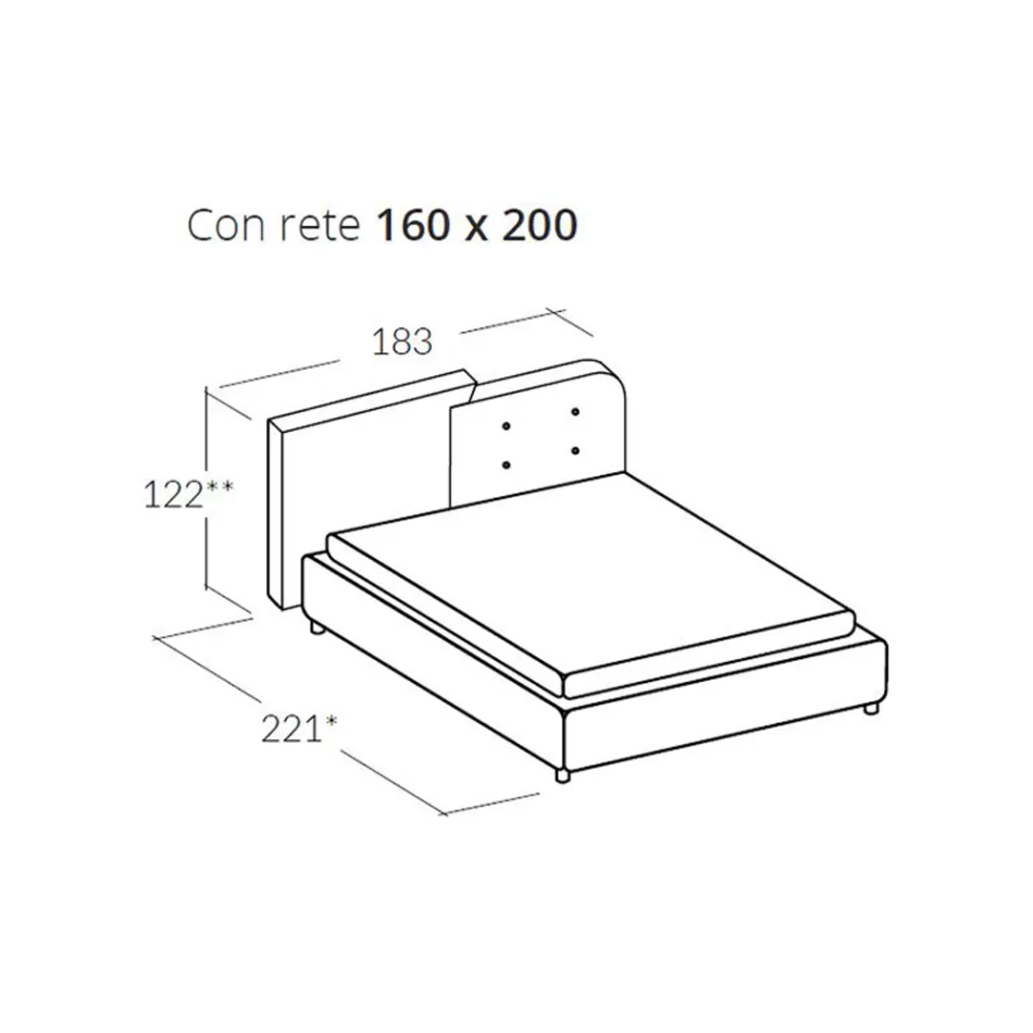 Krevat dopio me dizajn modern në kadife gri dhe portokalli - Plorifon Viadurini