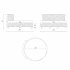 Raundi luksoz modern i rrumbullakët në lëkure Faux bërë në Itali - ëndërr Viadurini