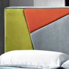 Shtrati dyshe moderne e mbushur me kuti ashensori 160x190 / 200cm Mia Viadurini