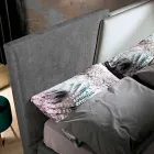 Krevat dopio modern i veshur me susta me dizajn me tegela ose të lëmuar - Aftamo Viadurini