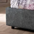 Krevat dopio modern i veshur me susta me dizajn me tegela ose të lëmuar - Aftamo Viadurini