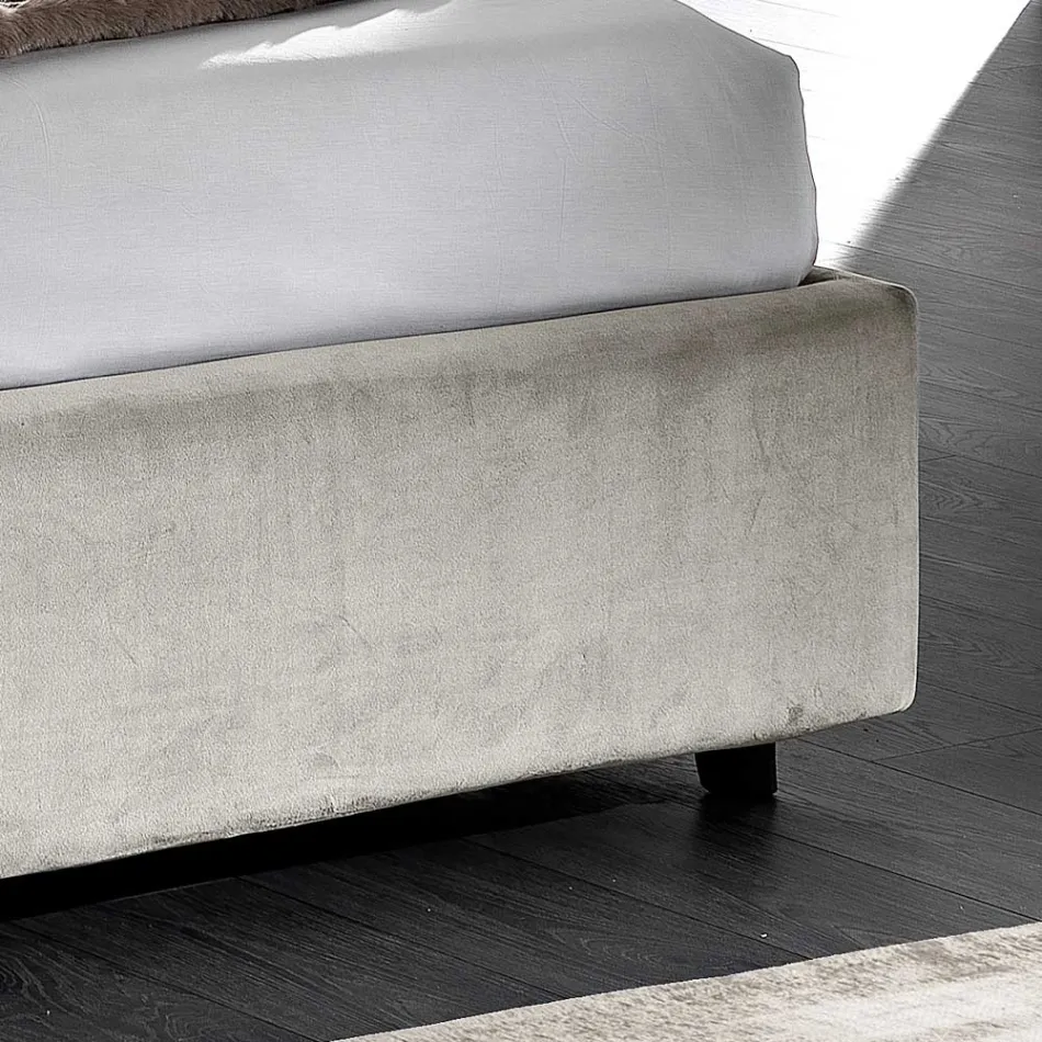 Krevat dopio modern i veshur me susta me dizajn me tegela ose të lëmuar - Aftamo Viadurini