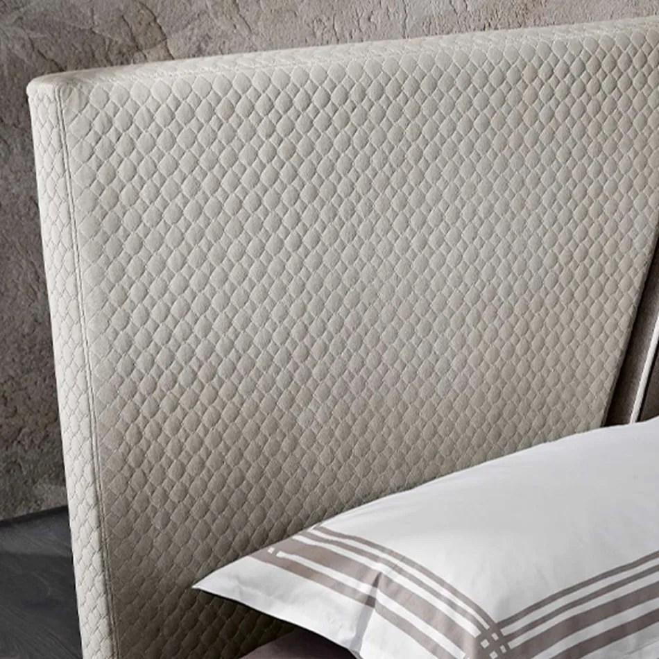 Krevat dopio modern i veshur me susta me dizajn me tegela ose të lëmuar - Aftamo Viadurini