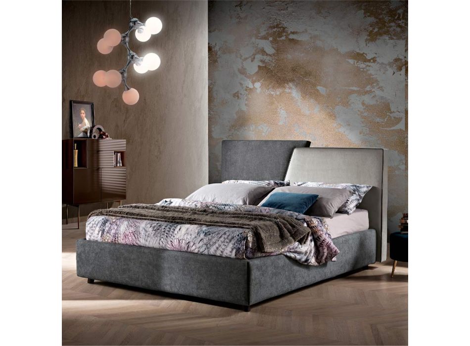 Krevat dopio modern i veshur me susta me dizajn me tegela ose të lëmuar - Aftamo Viadurini