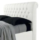 Krevat dopio modern prej lëkure artificiale me hapësirë ruajtëse - Ozzano Viadurini