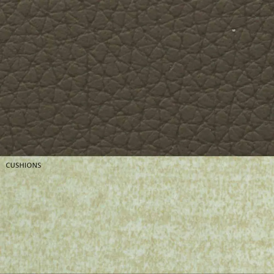 Krevat dopio modern në lëkurë dhe pëlhurë prodhuar në Itali - Zeldo Viadurini