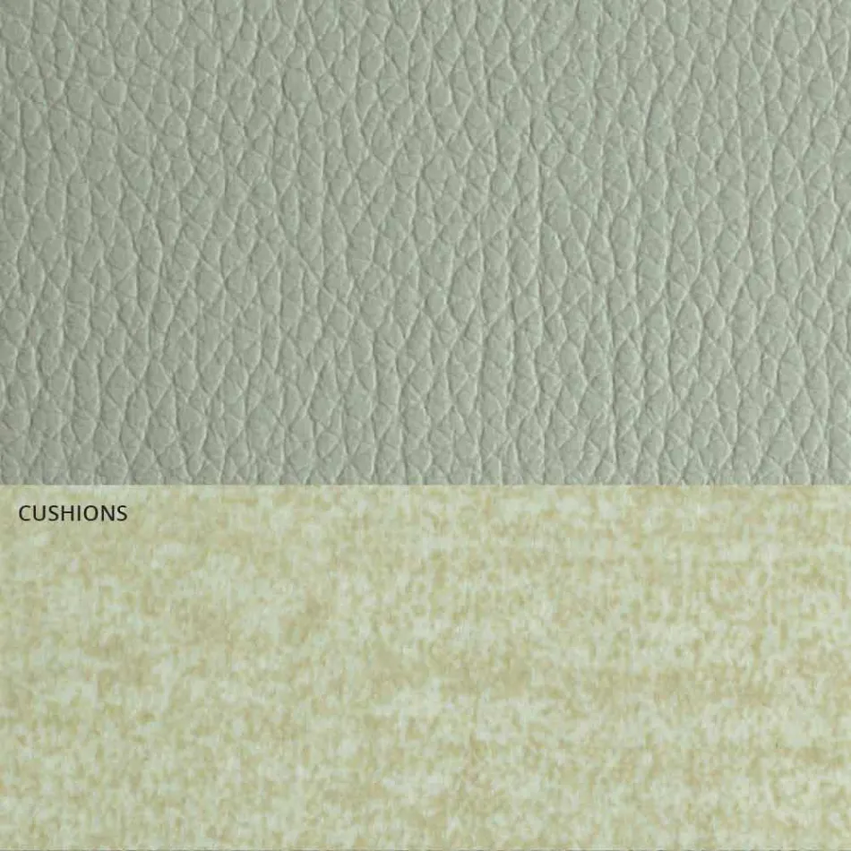 Krevat dopio modern në lëkurë dhe pëlhurë prodhuar në Itali - Zeldo Viadurini