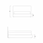 Shtrati modern dopio, pa depo, Gaya e Re nga Bolzan Viadurini