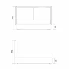 Shtrati modern dopio, pa depo, Kate nga Bolzan Viadurini