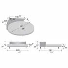 Shtrat modern dopio i rrumbullakët me kokë këndore Prodhuar në Itali - Tima Viadurini