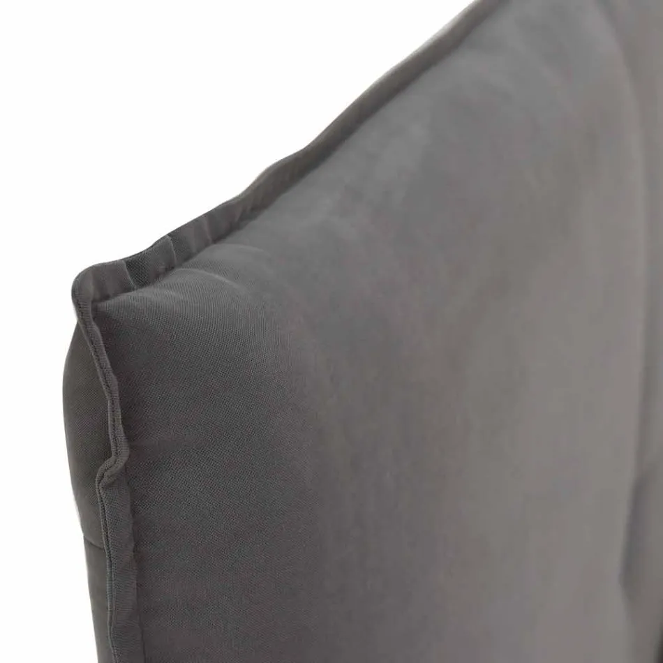 Shtrat dopio me mbulesë të lëvizshme me këmbë druri të prodhuara në Itali - Tampa Viadurini