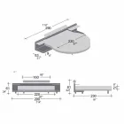 Shtrati i dyfishtë i rrumbullakët i mbuluar në prodhim në Itali Dizajn Ecoleather - Vesio Viadurini