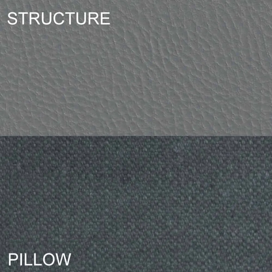 Shtrati i dyfishtë i rrumbullakët i mbuluar në prodhim në Itali Dizajn Ecoleather - Vesio Viadurini