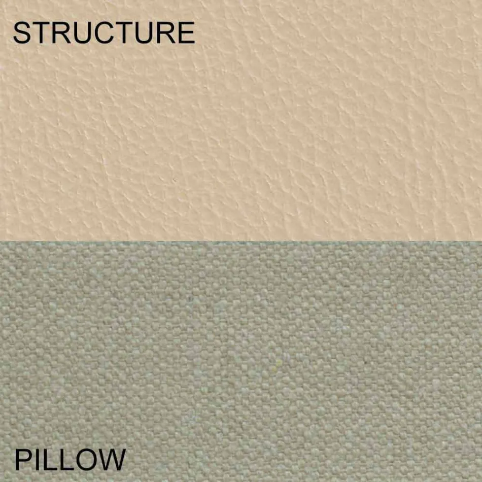 Shtrati i dyfishtë i rrumbullakët i mbuluar në prodhim në Itali Dizajn Ecoleather - Vesio Viadurini