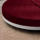 Shtrati i dyfishtë i rrumbullakët i mbuluar në prodhim në Itali Dizajn Ecoleather - Vesio Viadurini