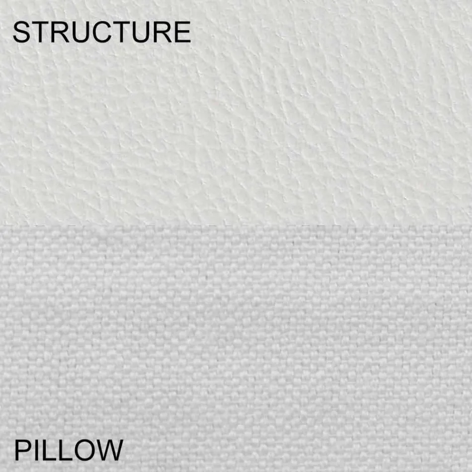 Shtrati i dyfishtë i rrumbullakët i mbuluar në prodhim në Itali Dizajn Ecoleather - Vesio Viadurini