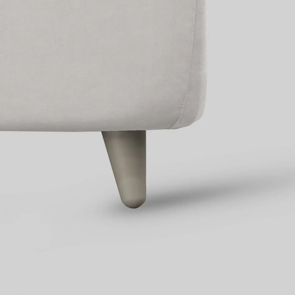 Krevat teke me krevatë të mbushur dhe këmbë, Prodhuar në Itali - Aaron Viadurini